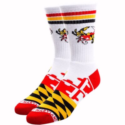 Maryland Flag and Crab Crew Socks