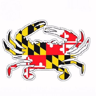Maryland Flag Crab Sticker