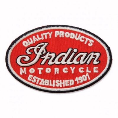 Indian Classic Motorcycle Red Embroidered Iron-On Sew-On Patch