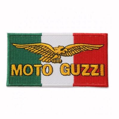 Moto Guzzi Flag Motorcycle Embroidered Iron-On Sew-On Patch