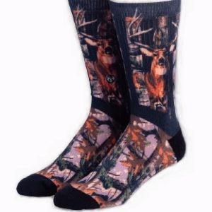 Jacquard Deer Crew Socks