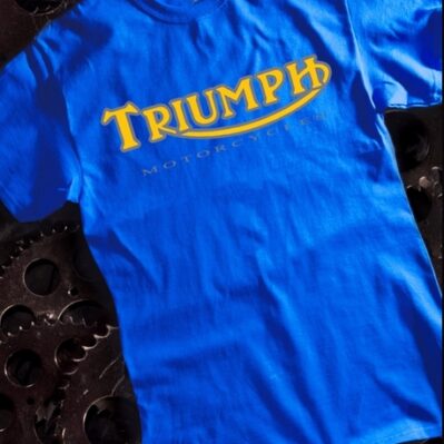 Triumph Logo Blue Short Sleeve T-Shirt