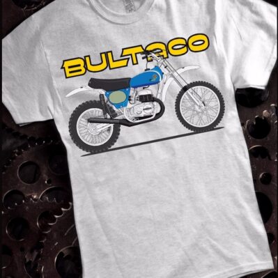 Bultaco Vintage Pursang Gray Short Sleeve T-Shirt