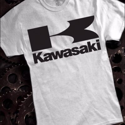 Kawasaki Logo Gray Black Short Sleeve T-Shirt