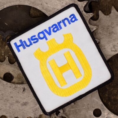 Husqvarna Large Embroidered Iron-On Sew-On Patch