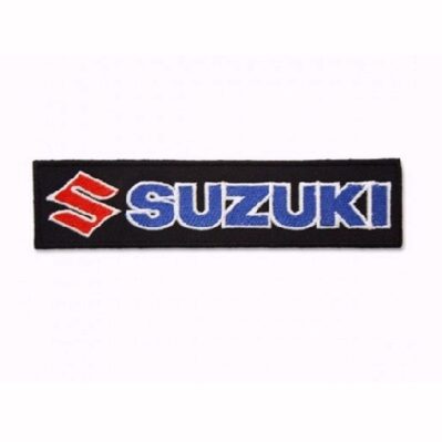 Suzuki Logo Black Embroidered Iron-On Sew-On Patch