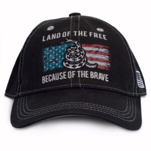 Land of the Free Because of the Brave U.S. Flag Cap Hat