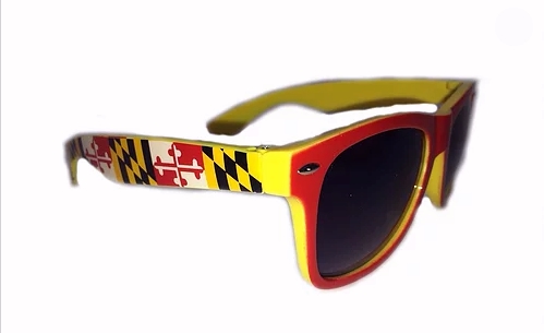 Maryland Flag Yellow/Red Sunglasses