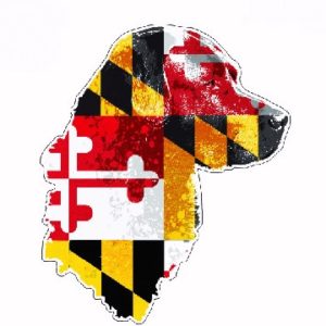 Maryland Flag Dog Best Friend Sticker
