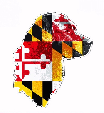 Maryland Flag Dog Best Friend Sticker