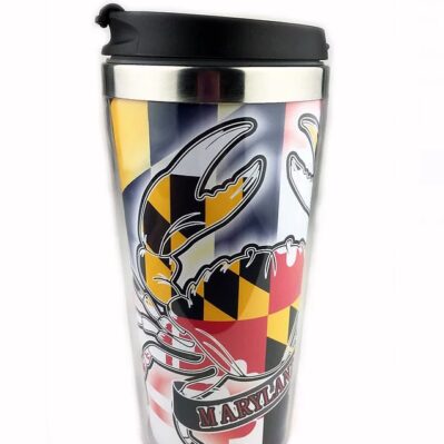 Maryland Flag Crab Stainless Steel Travel Tumbler