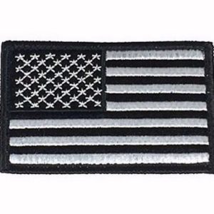 U.S. United States American Blackout Flag Embroidered Iron-On Sew-On Patch