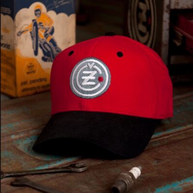 CZ Red Embroidered Cap Hat