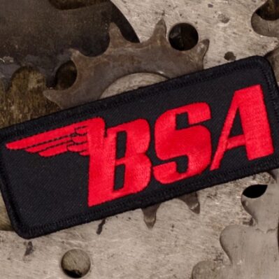 BSA Logo Black-Red Embroidered Iron-On Sew-On Patch