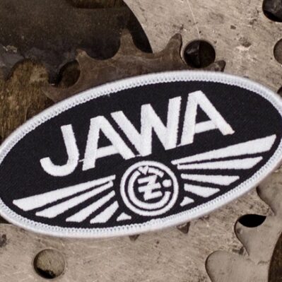 JAWA CZ Black Embroidered Iron-On Sew-On Patch