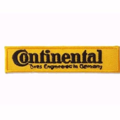 Continental Tire Yellow Motorcycle Embroidered Iron-On Sew-On Patch