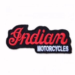 Indian Motorcycle Black Embroidered Iron-On Sew-On Patch