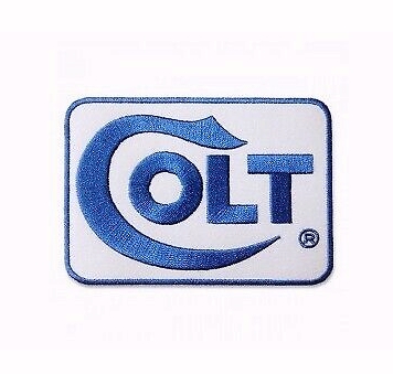 Colt White-Blue Embroidered Iron-On Sew-On Patch