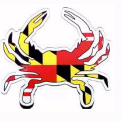 Maryland Flag Crab Car Refrigerator Die Cut Magnet