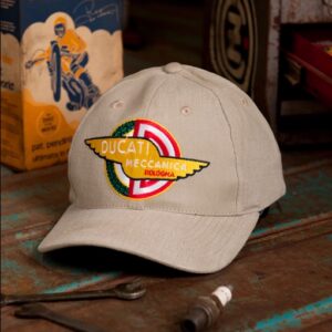 Ducati Meccanica Brown Embroidered Cap Hat