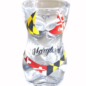 Maryland Flag Bikini Full Body Shot Glass