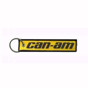 Can-Am Yellow Key Chain Fob Embroidered Key Locator