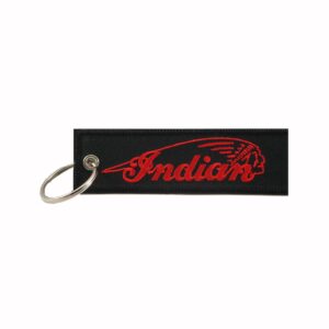 Indian Black-Red Embroidered Key Chain Fob Key Locator