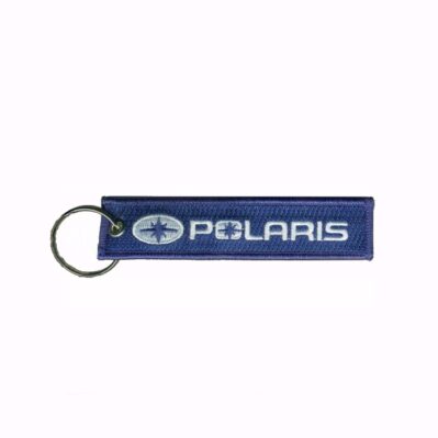 Polaris Blue-White Key Chain Fob Embroidered Key Locator
