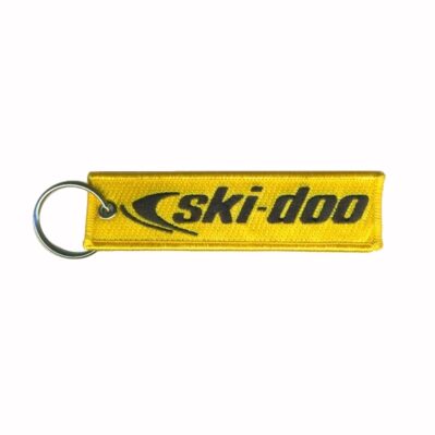 Ski-Doo Yellow-Black Key Chain Fob Embroidered Key Locator