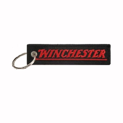 Winchester Black-Red Key Chain Fob Embroidered Key Locator