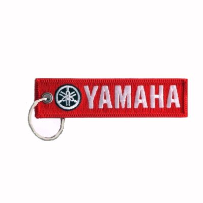 Yamaha Red-White Key Chain Fob Embroidered Key Locator