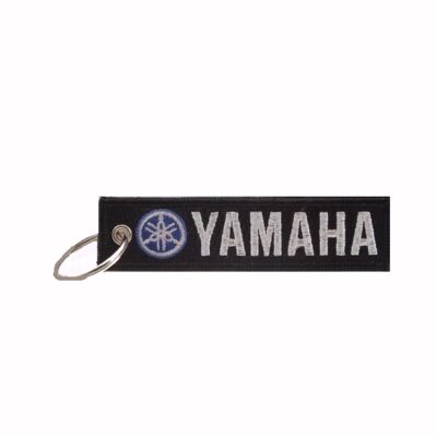 Yamaha Black-Silver Key Chain Fob Embroidered Key Locator