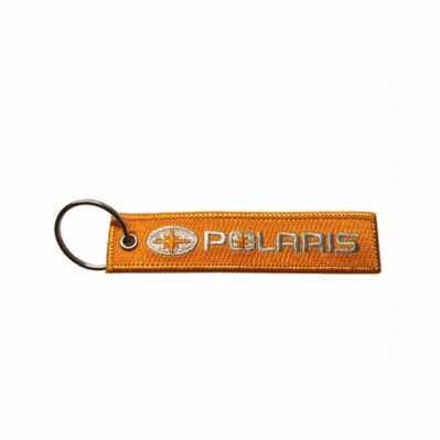 Polaris Orange-White Key Chain Fob Embroidered Key Locator