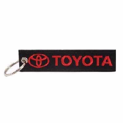 Toyota Black-Red Key Chain Fob Embroidered Key Locator