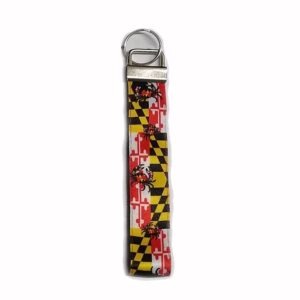 Maryland Flag and Crabs Key Chain Mini Lanyard