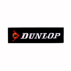 Dunlop Tire Black Embroidered Iron-On Sew-On Patch