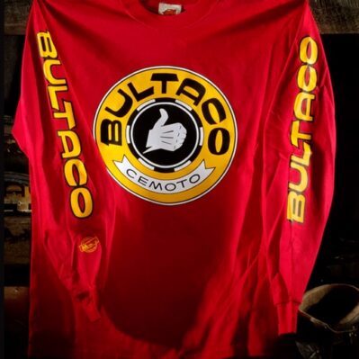 Bultaco Logo Red/Yellow Jersey Long Sleeve T-Shirt