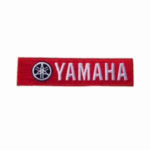 Yamaha Red-White Text Embroidered Iron-On Sew-On Patch