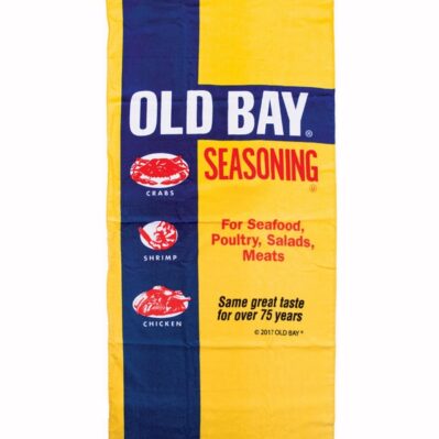 Old Bay Can Logo Beach Bath Towel