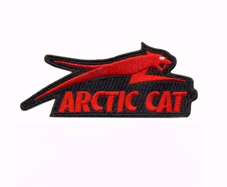 Arctic Cat Red Embroidered Iron-On Sew-On Patch