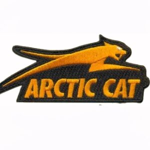 Arctic Cat Orange Embroidered Iron-On Sew-On Patch