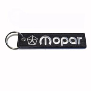 Mopar Black Key Chain Fob Embroidered Key Locator