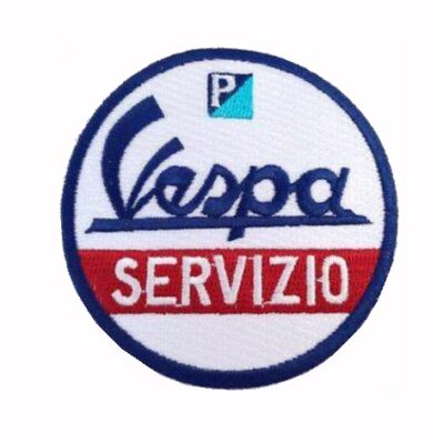 Vespa Servizio Embroidered Iron-On Sew-On Patch