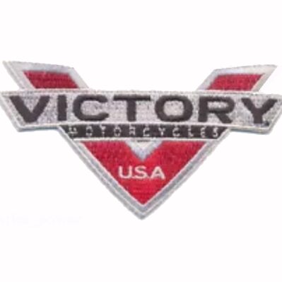 Victory V Motorcycle Embroidered Iron-On Sew-On Patch