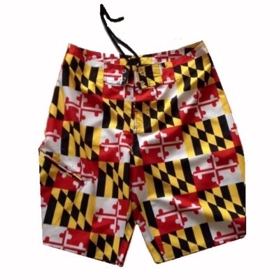 Maryland Flag Board Walking Shorts Pants