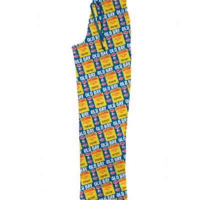Old Bay Jersey Can Pattern Yellow/Blue Lounge Pants Pajamas