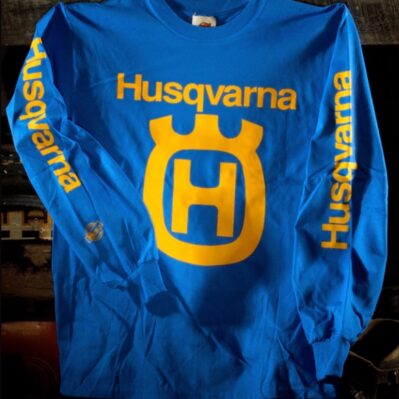 Husqvarna Logo Blue Jersey Long Sleeve T-Shirt