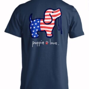 Puppie Love Dog USA Pup Short Sleeve T-Shirt