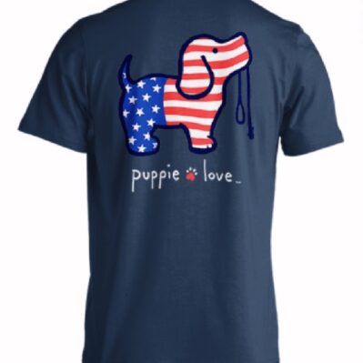 Puppie Love Dog USA Pup Short Sleeve T-Shirt