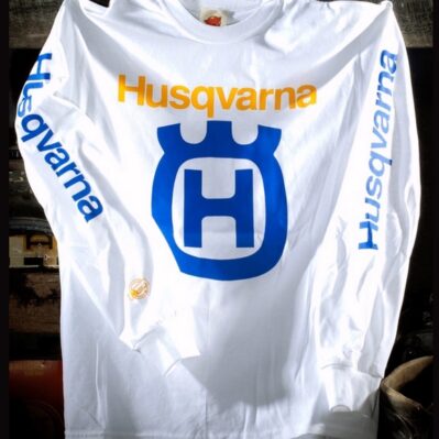 Husqvarna Logo White Jersey Long Sleeve T-Shirt